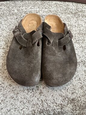 Birkenstock Mocha Suede Boston Women’s Clogs 36/5